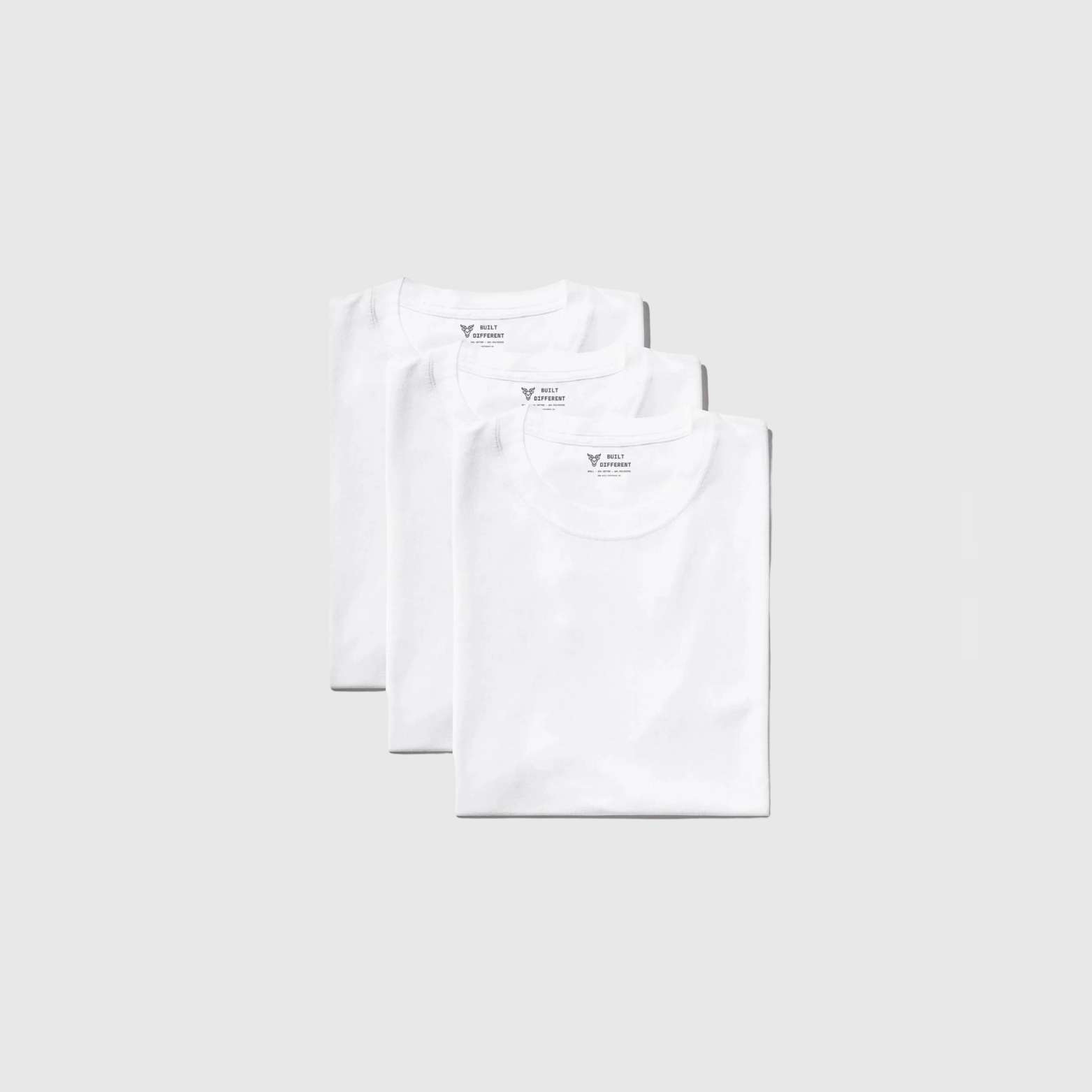 Pack x3 Col Rond All-White